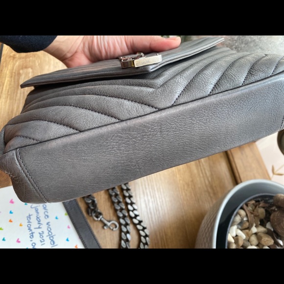 🌷sold on IG🌷Saint Laurent Gray Medium College - Picture 8 of 16